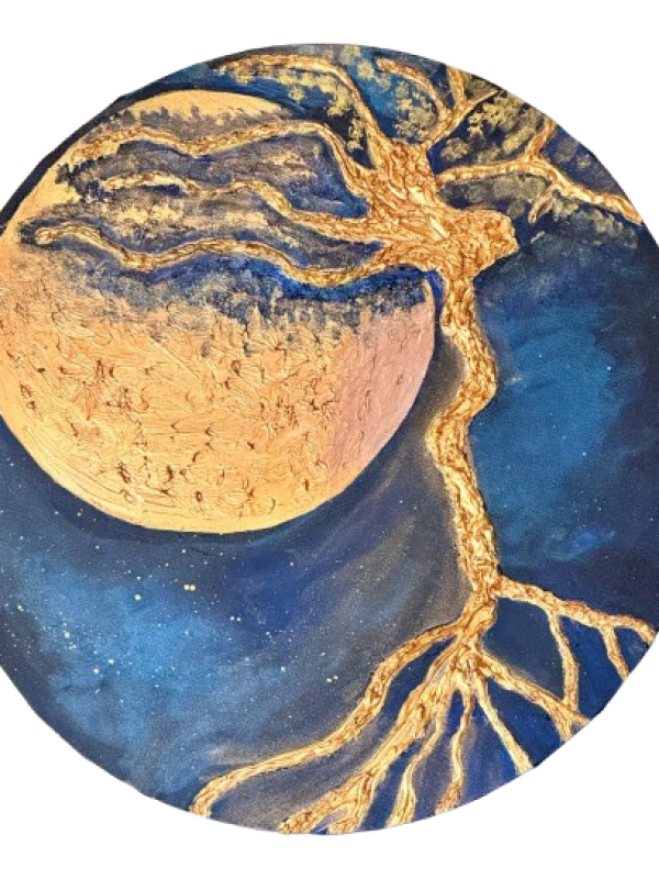 Abbraccio Lunare Dorato 